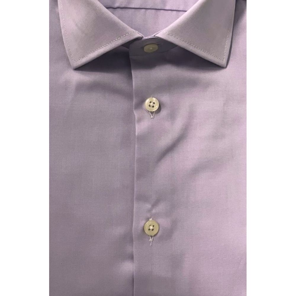 Purple Cotton Men Shirt