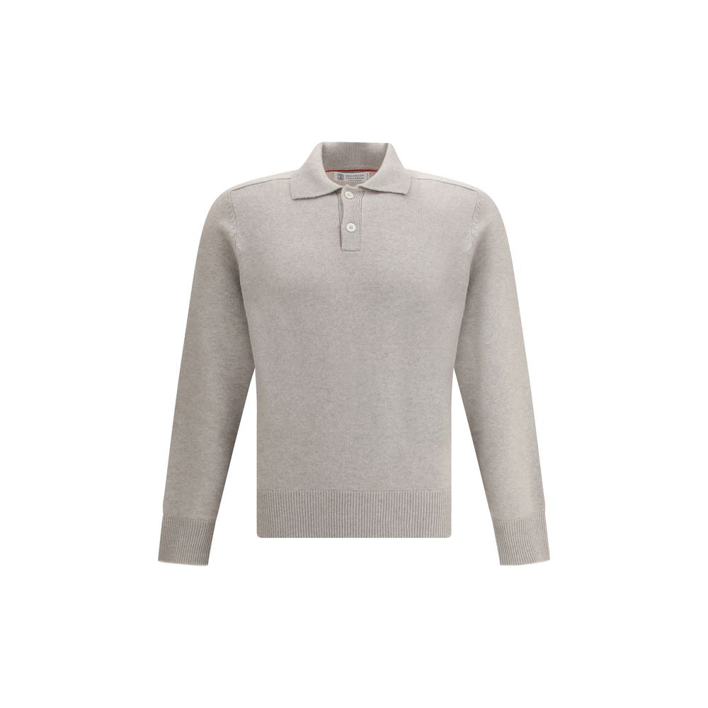 Beige Cashmere Polo Shirt