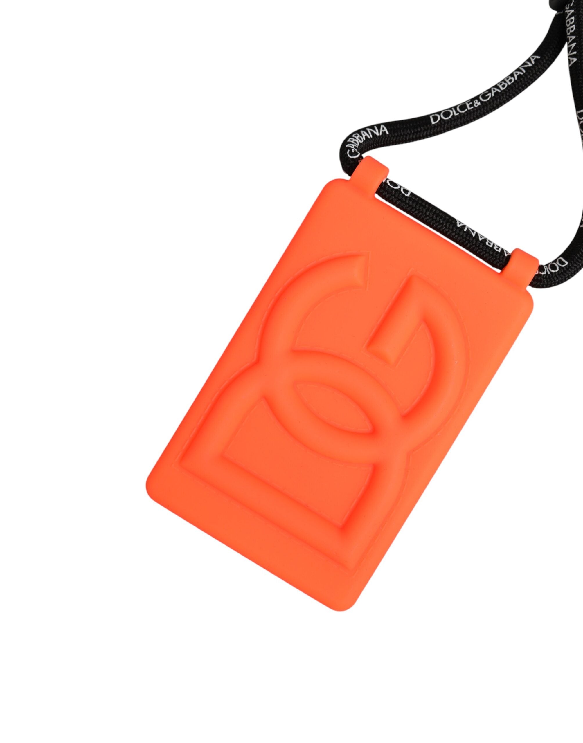 Holder Neon Orange Rubber DG Embossed Adjustable Badge