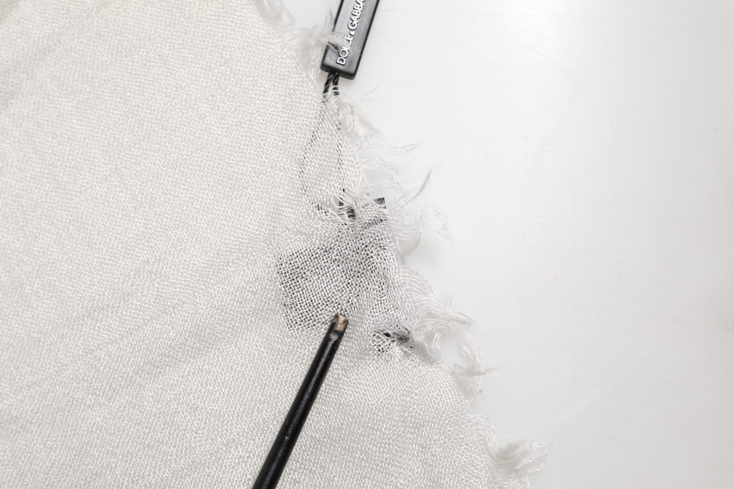 Gray Cashmere Knit Fringes Neck Foulard 67cm x200cm Foulard Scarf