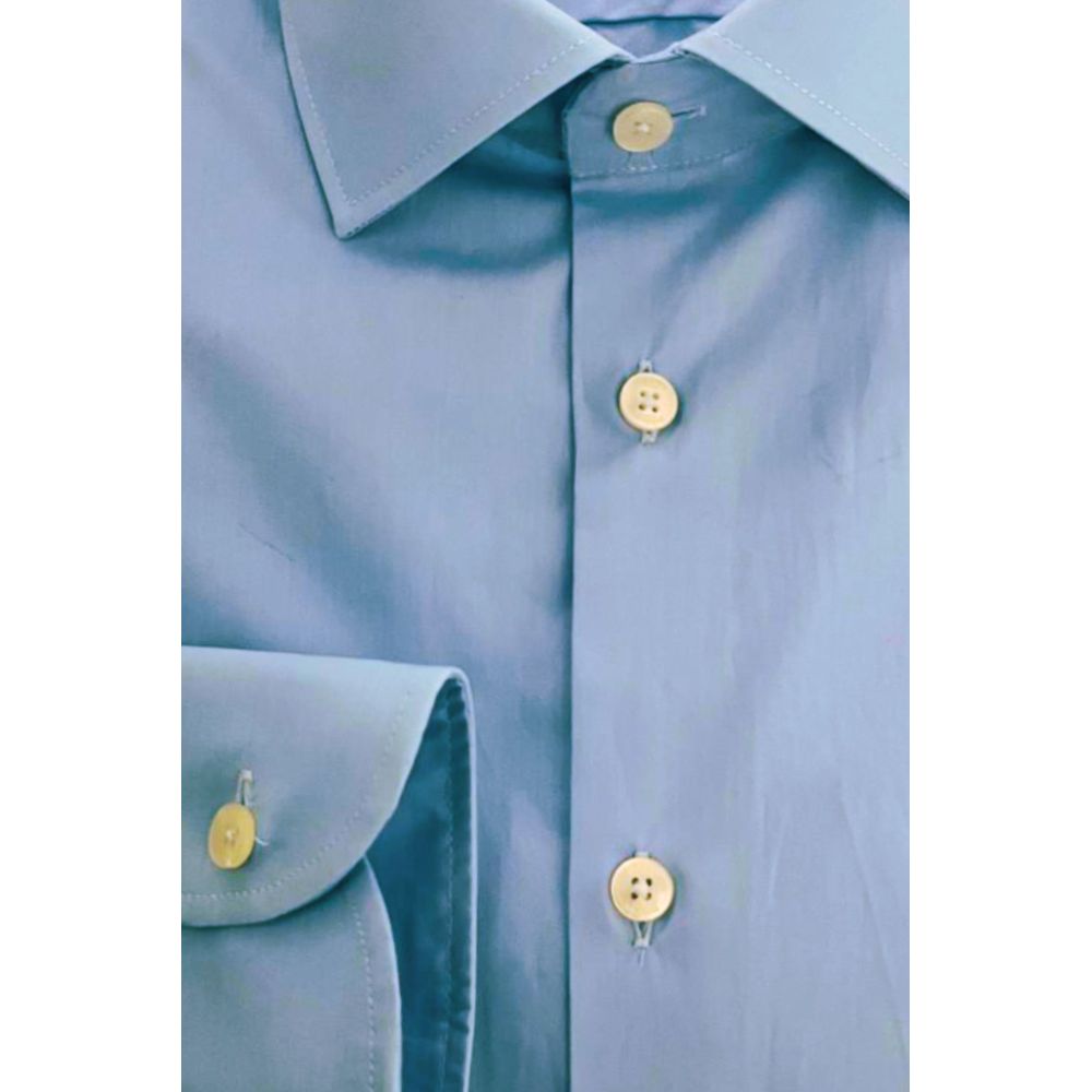 Light Blue Cotton Men Shirt