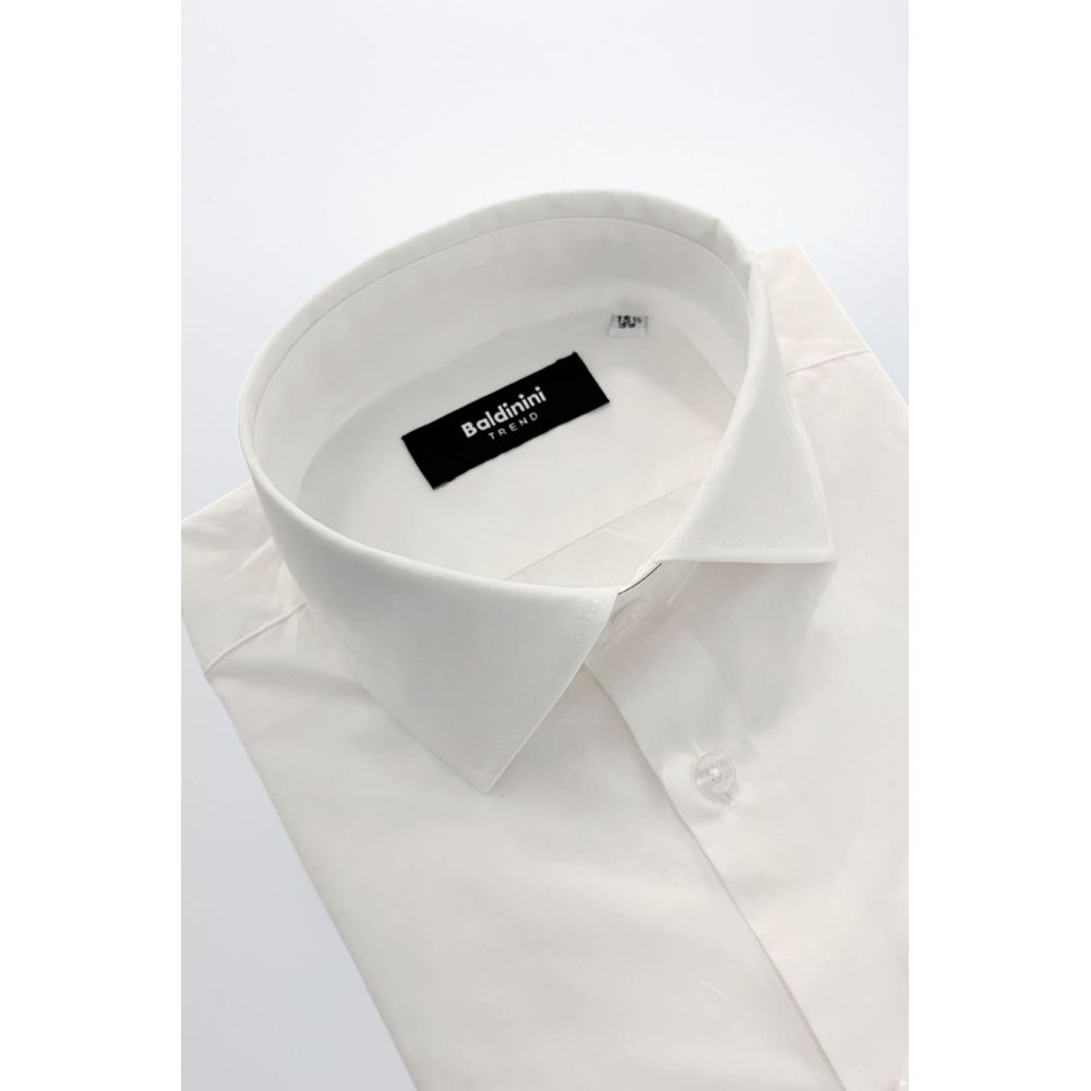 White Cotton Men Shirt