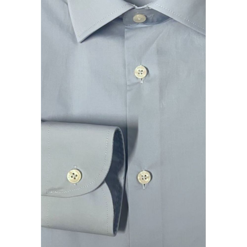 Light Blue Cotton Men Shirt