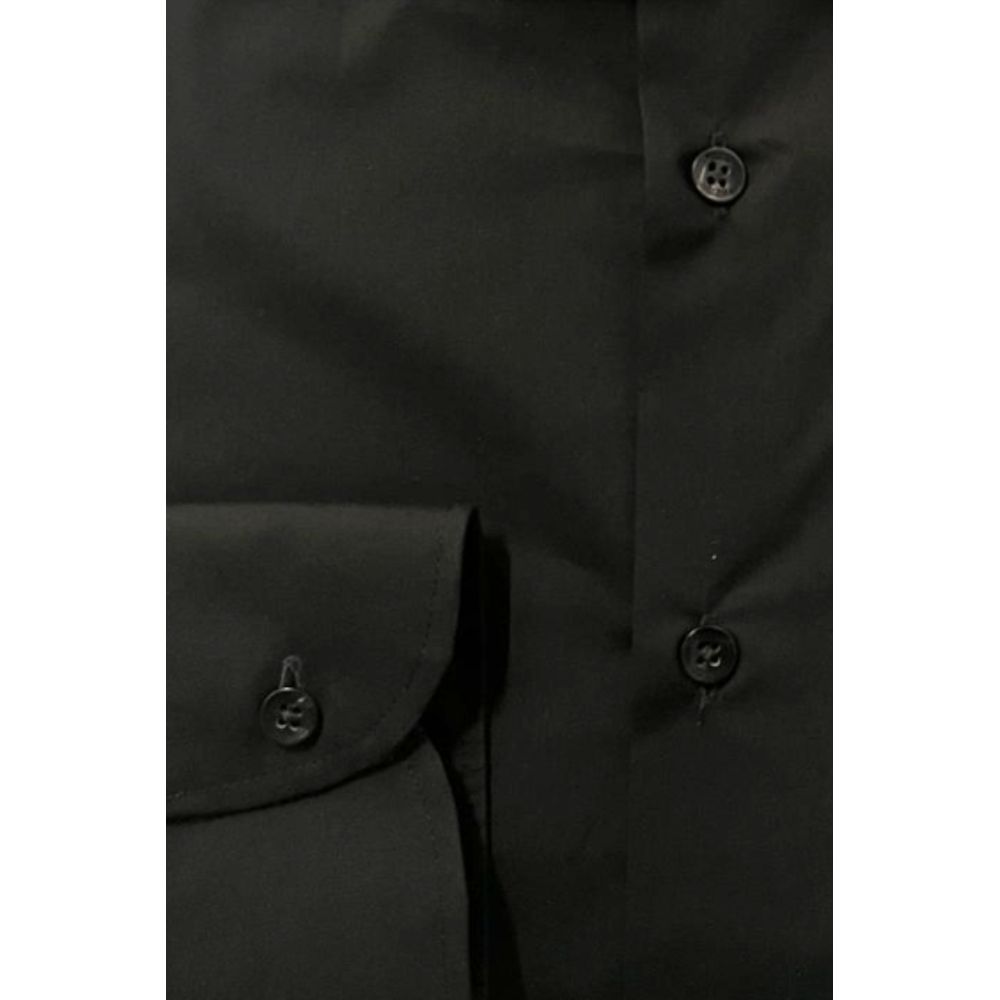 Black Cotton Men's Shirt