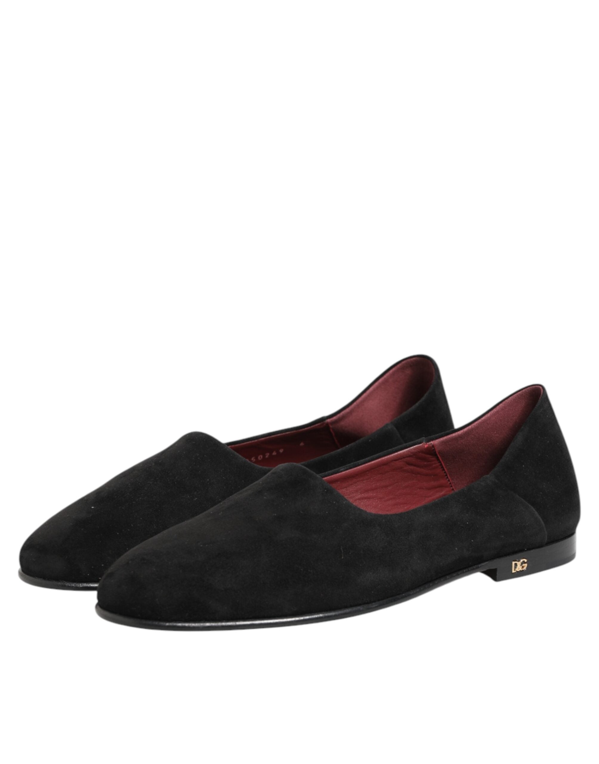 Black Leather Suede Slip On Loafers Dress Shoes
