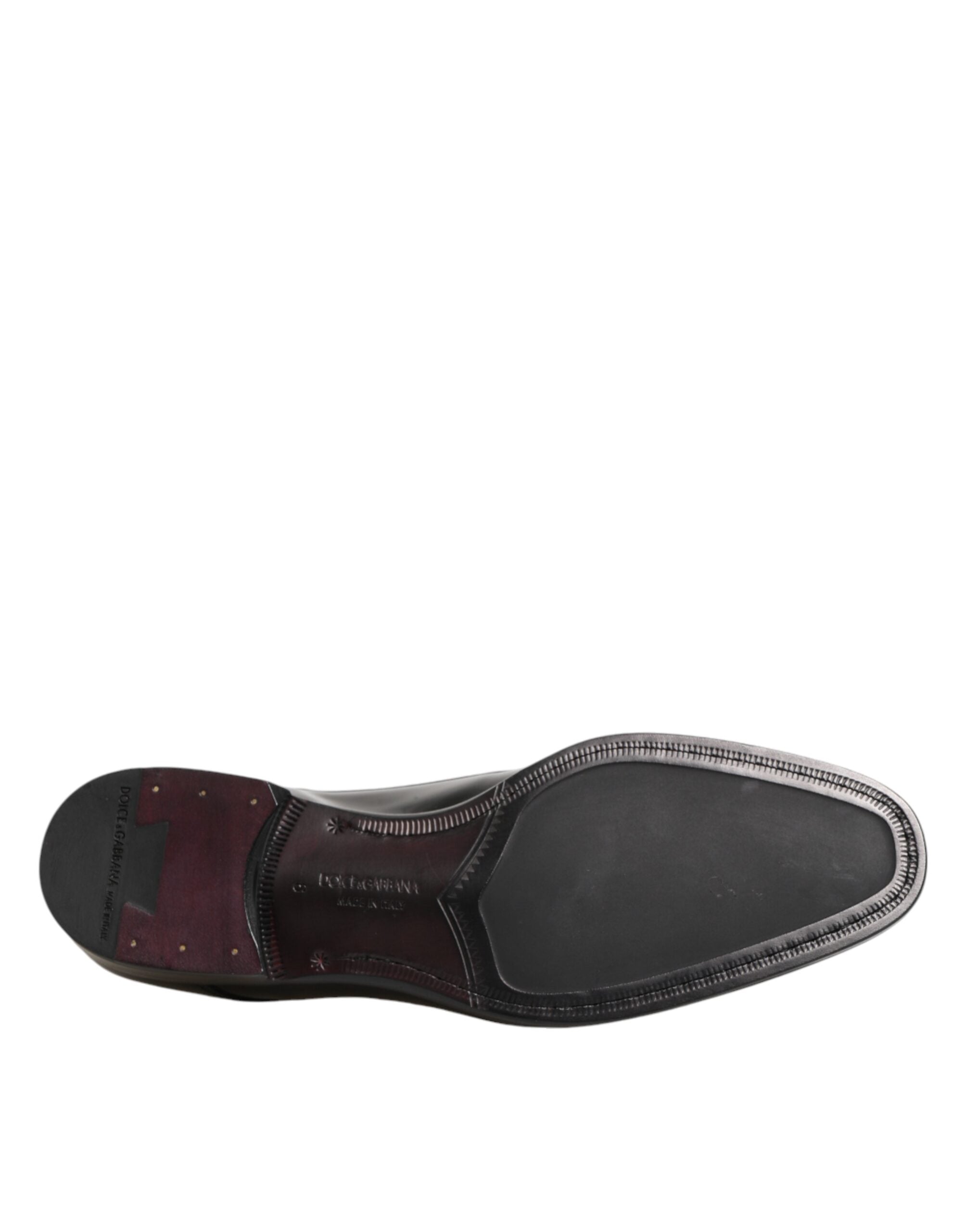 Black Calfskin Leather Derby Dress Shoes