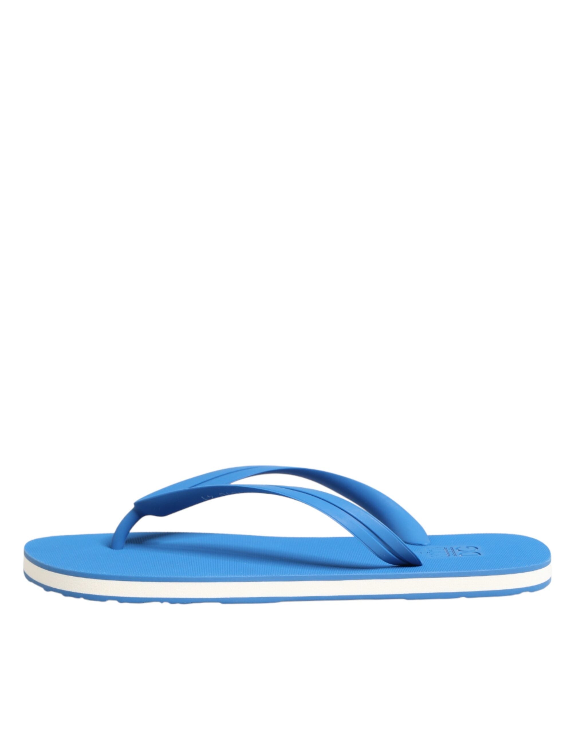Blue White Logo Beachwear Flats Slipper Shoes
