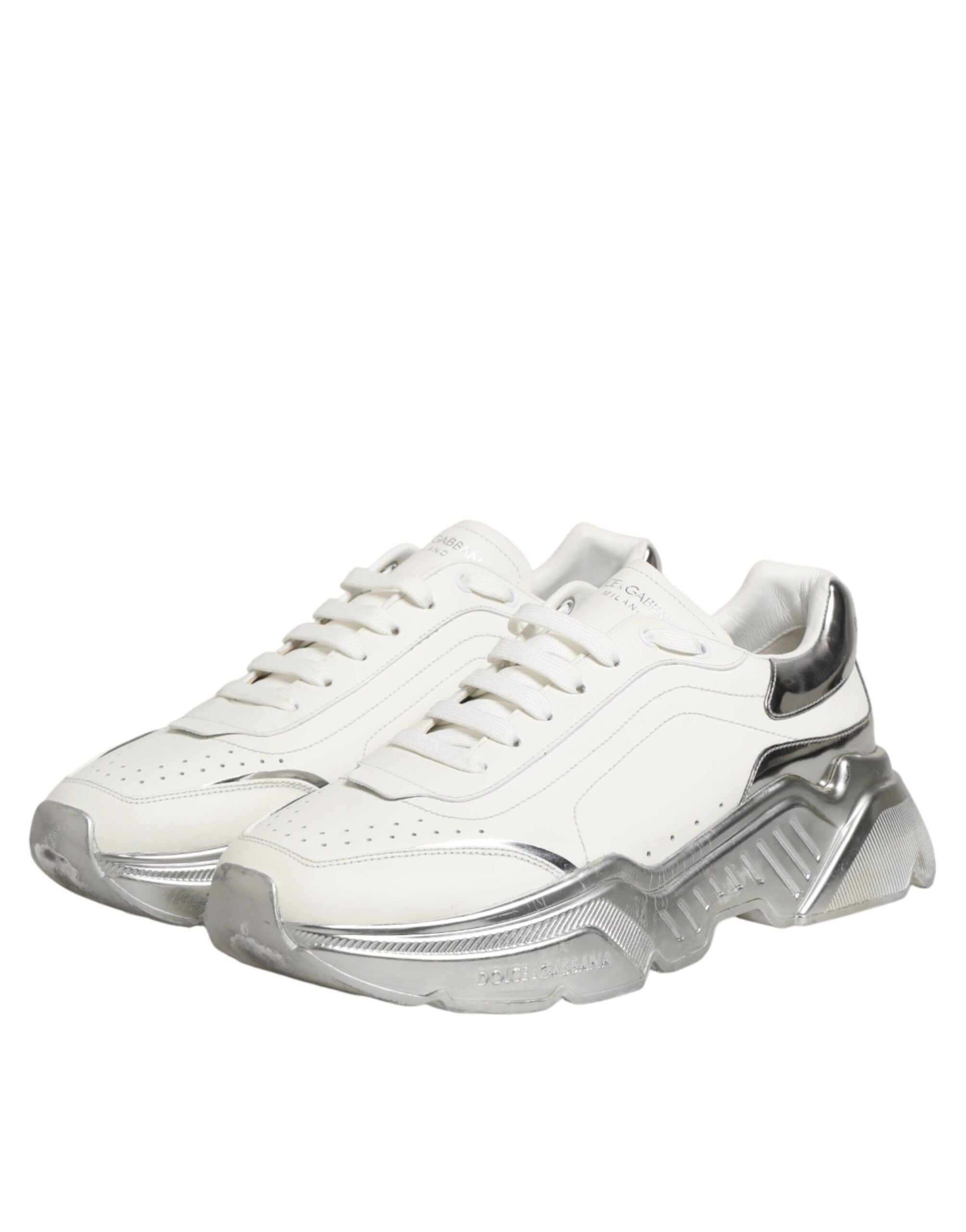 White Silver Daymaster Low Top Sneakers Shoes