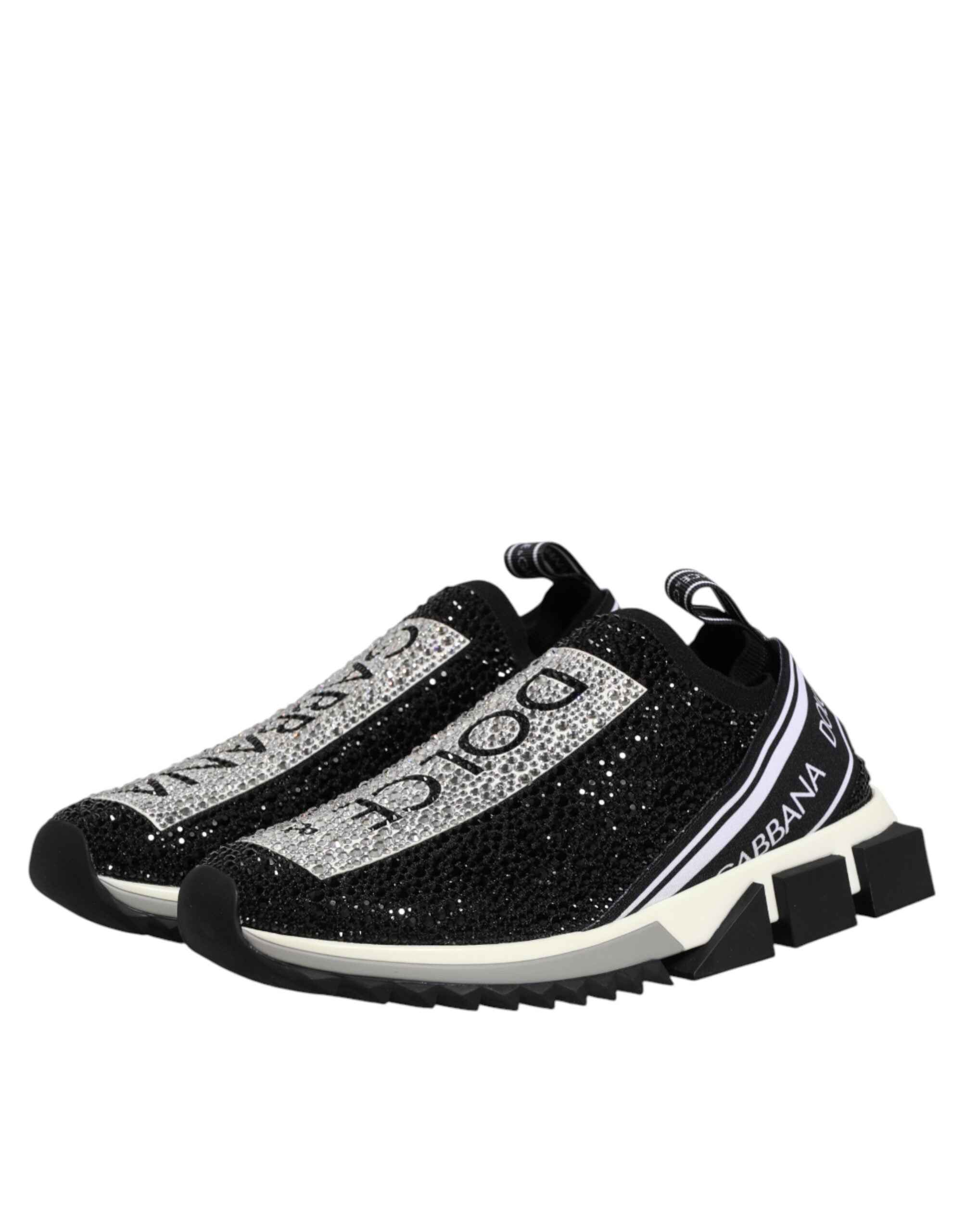 Black Strass Slip On Men Sorrento Sneakers Shoes