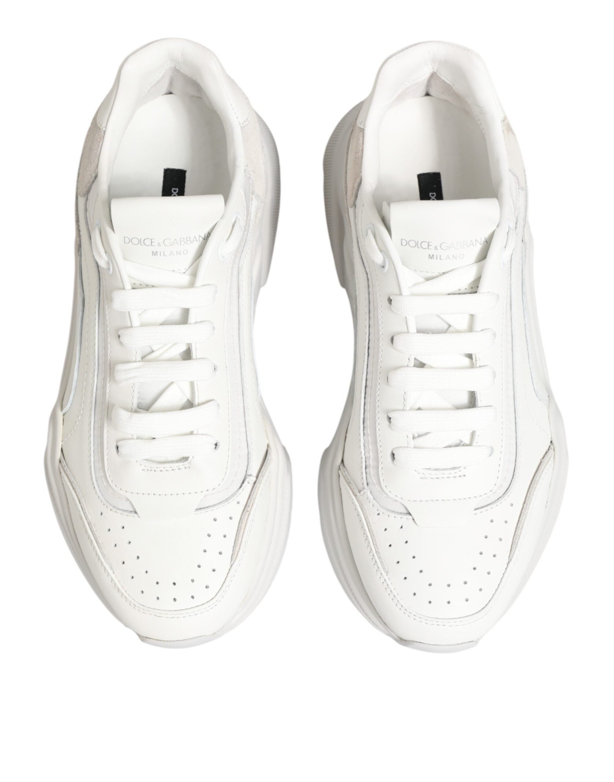 White Leather Daymaster Low Top Sneakers Shoes