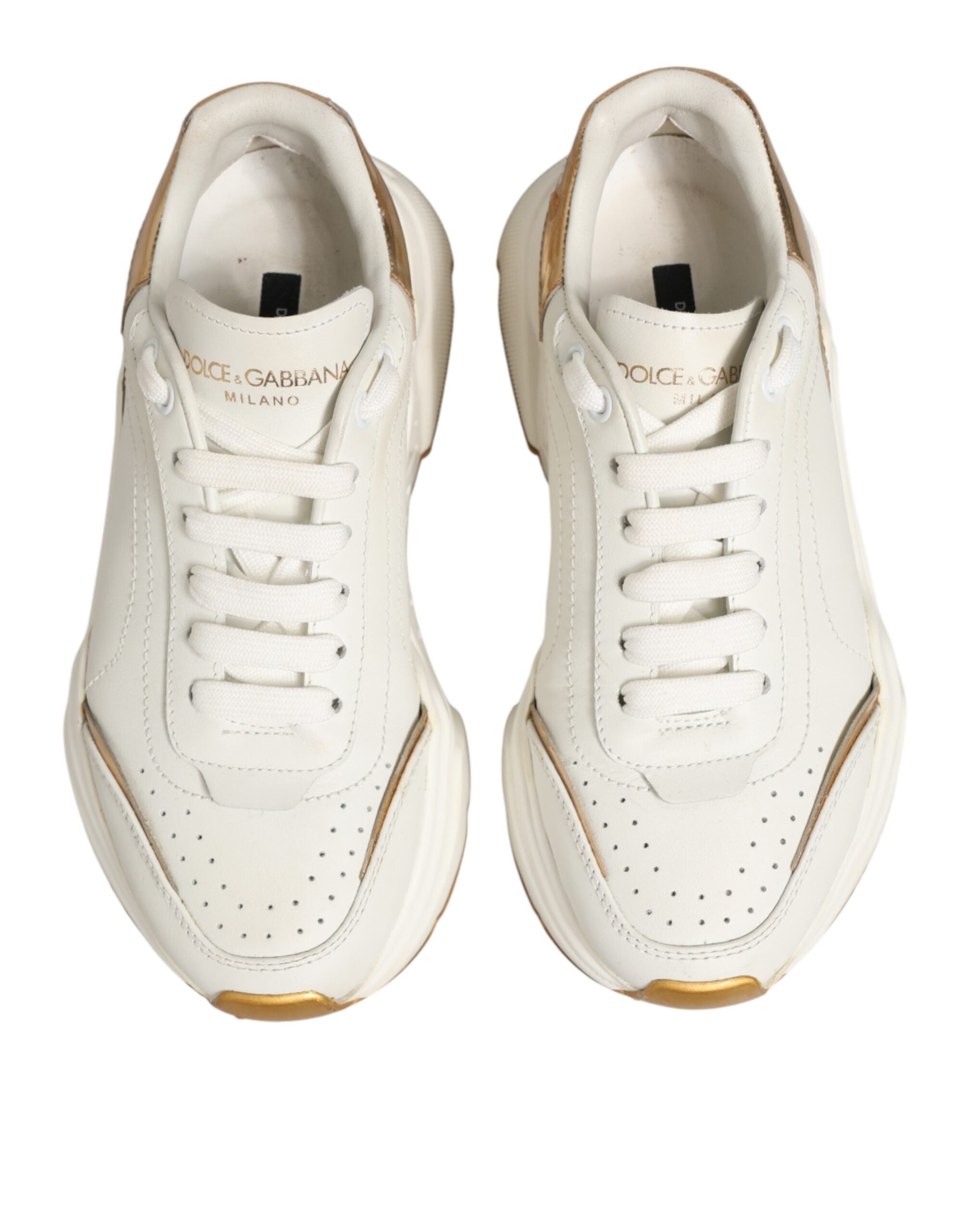 White Gold Daymaster Low Top Sneakers Shoes