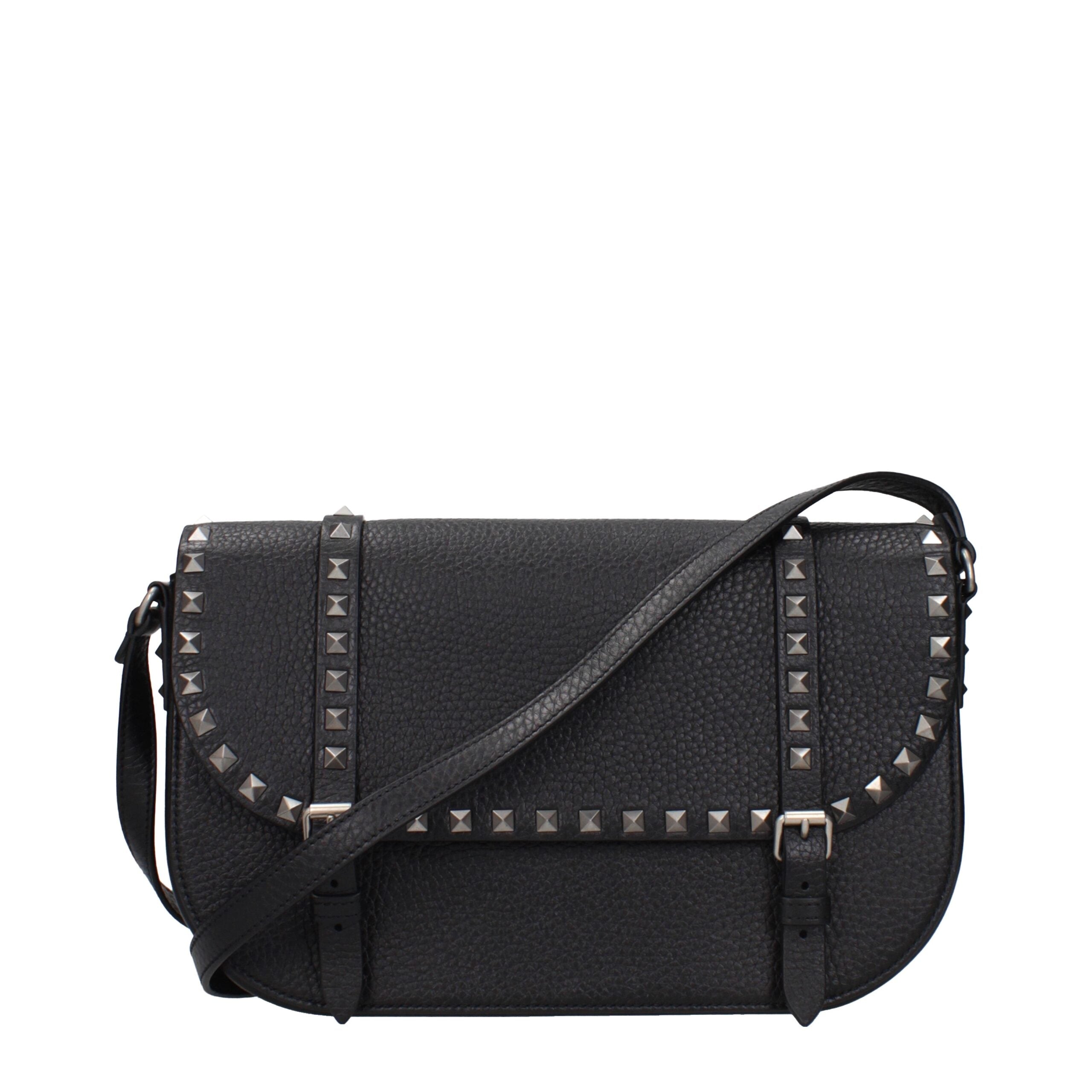 Black Leather Crossbody Bag