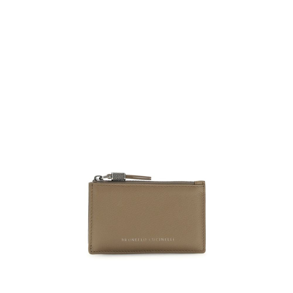 Beige Calf Leather Bos Taurus Wallet
