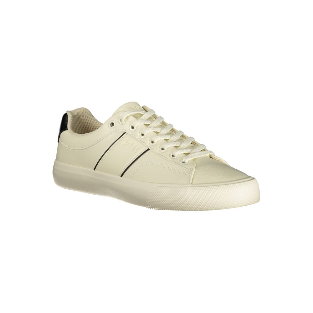 White Polyester Sneaker