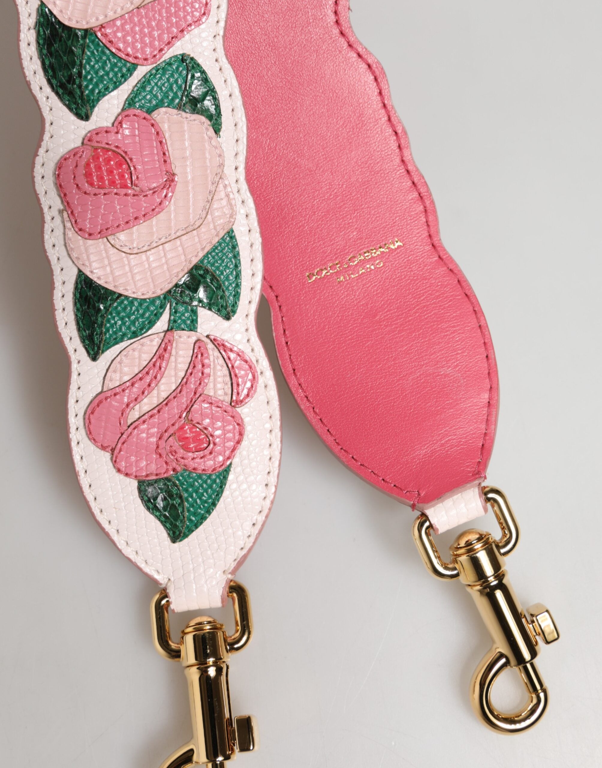 Strap White Floral Calf Leather Bag Accessory Shoulder