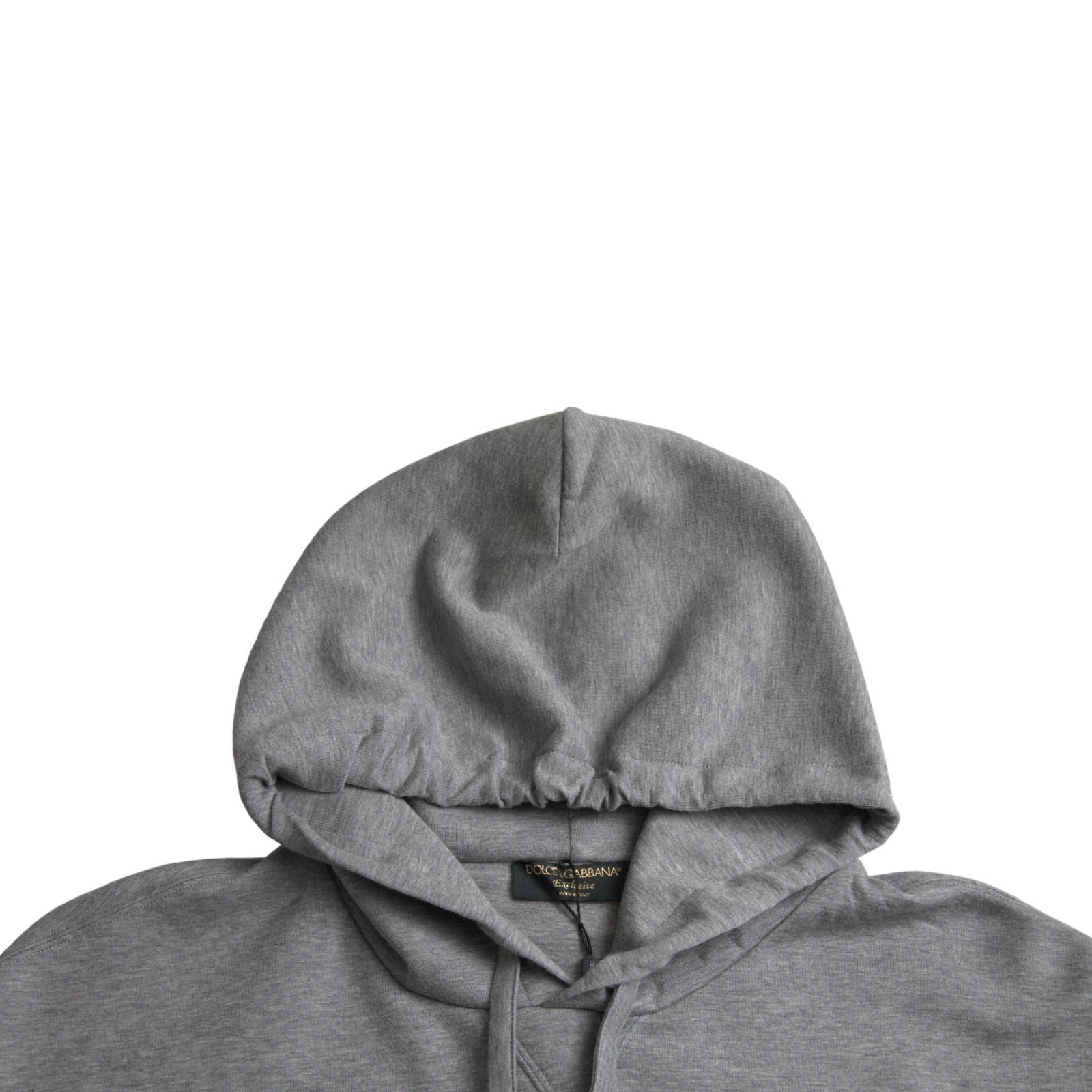 Gray Logo Cotton Hooded Sweatshirt Sweater