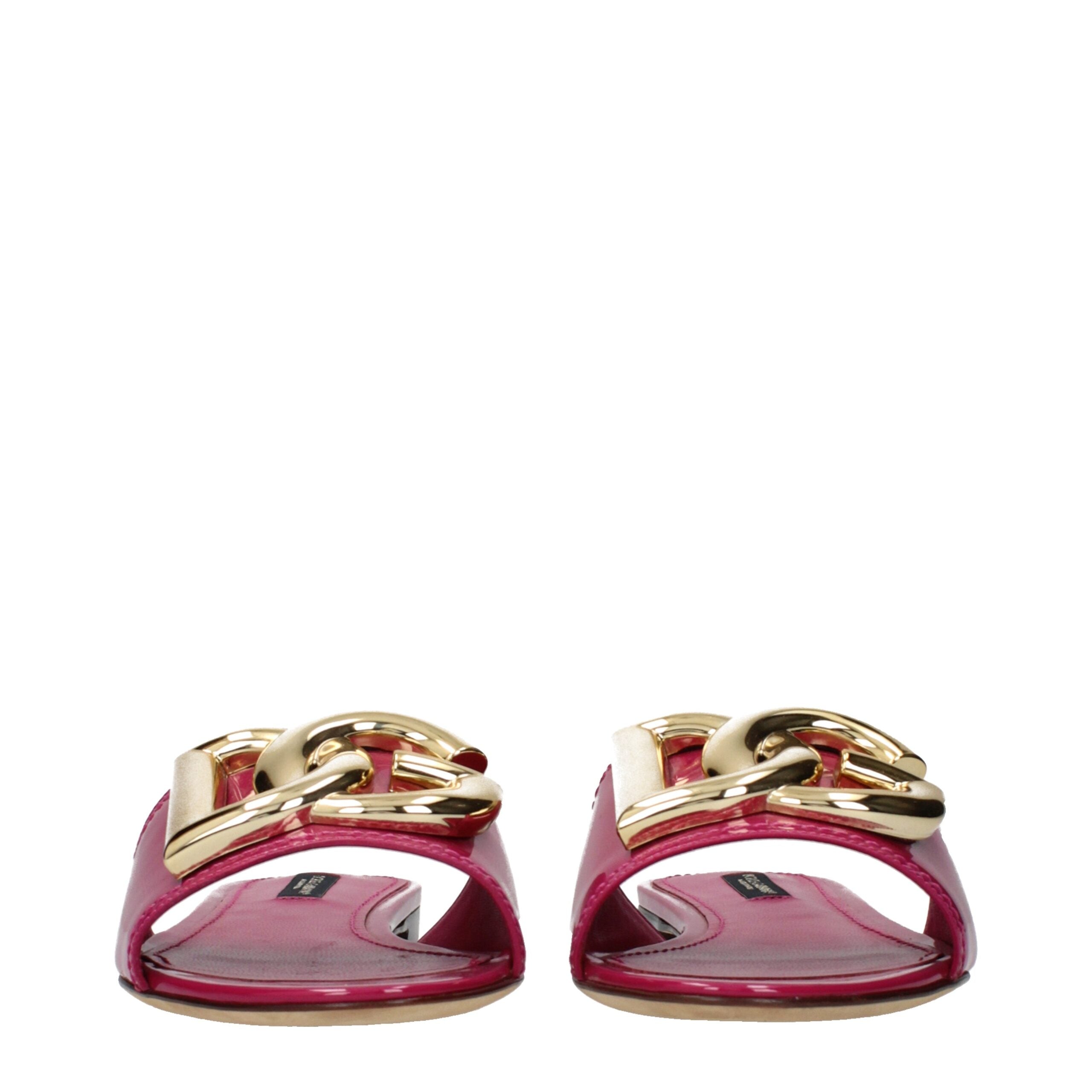 Pink Leather Slippers