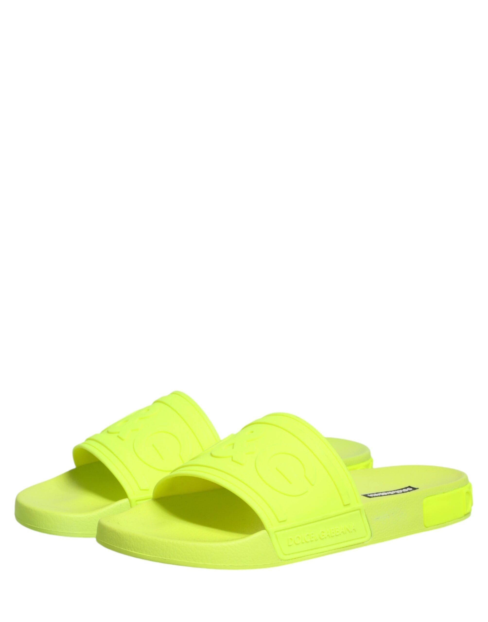 Green Rubber Slides Sandals Beachwear Shoes