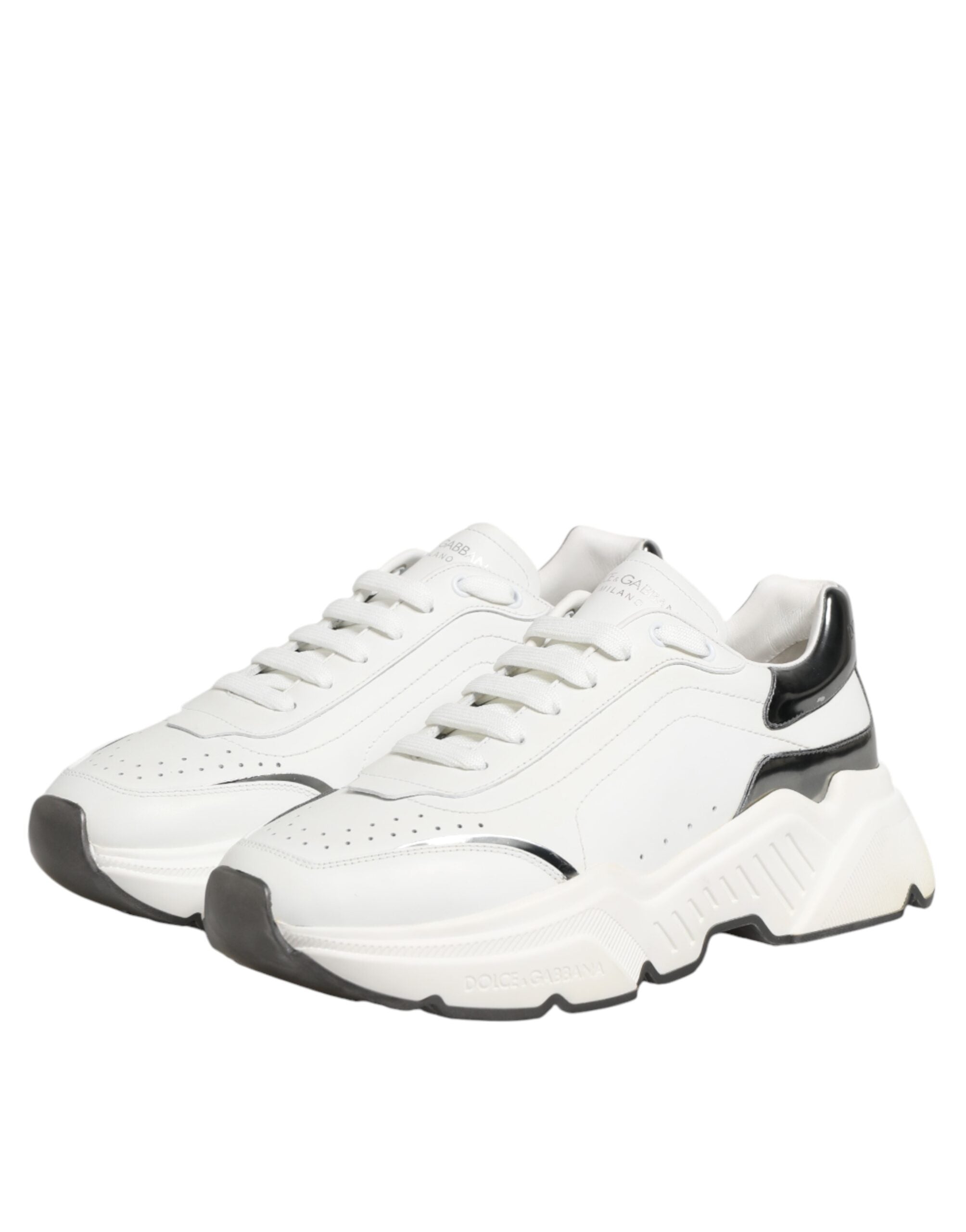 White Silver Daymaster Low Top Sneakers Shoes
