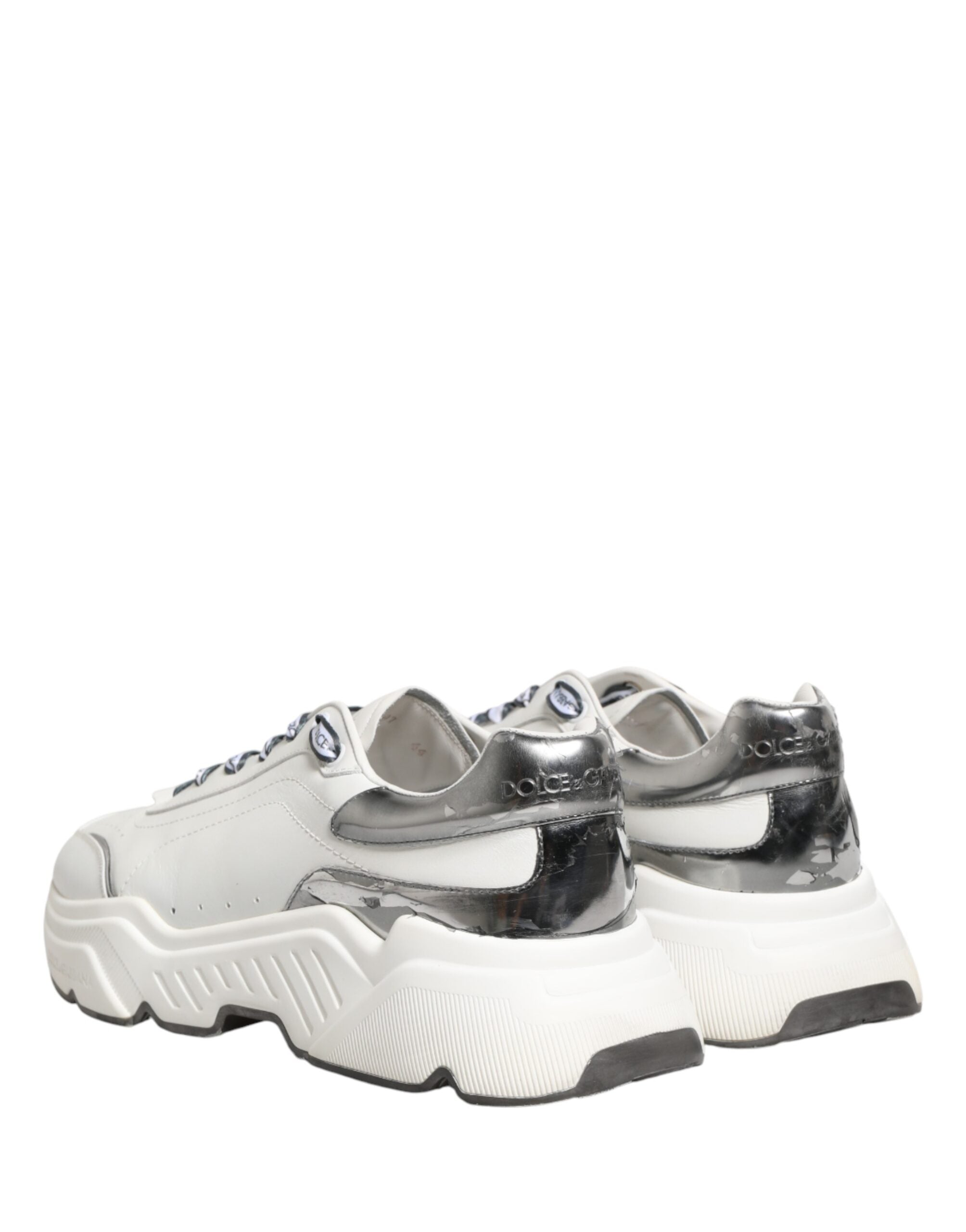 White Silver Daymaster Low Top Sneakers Shoes