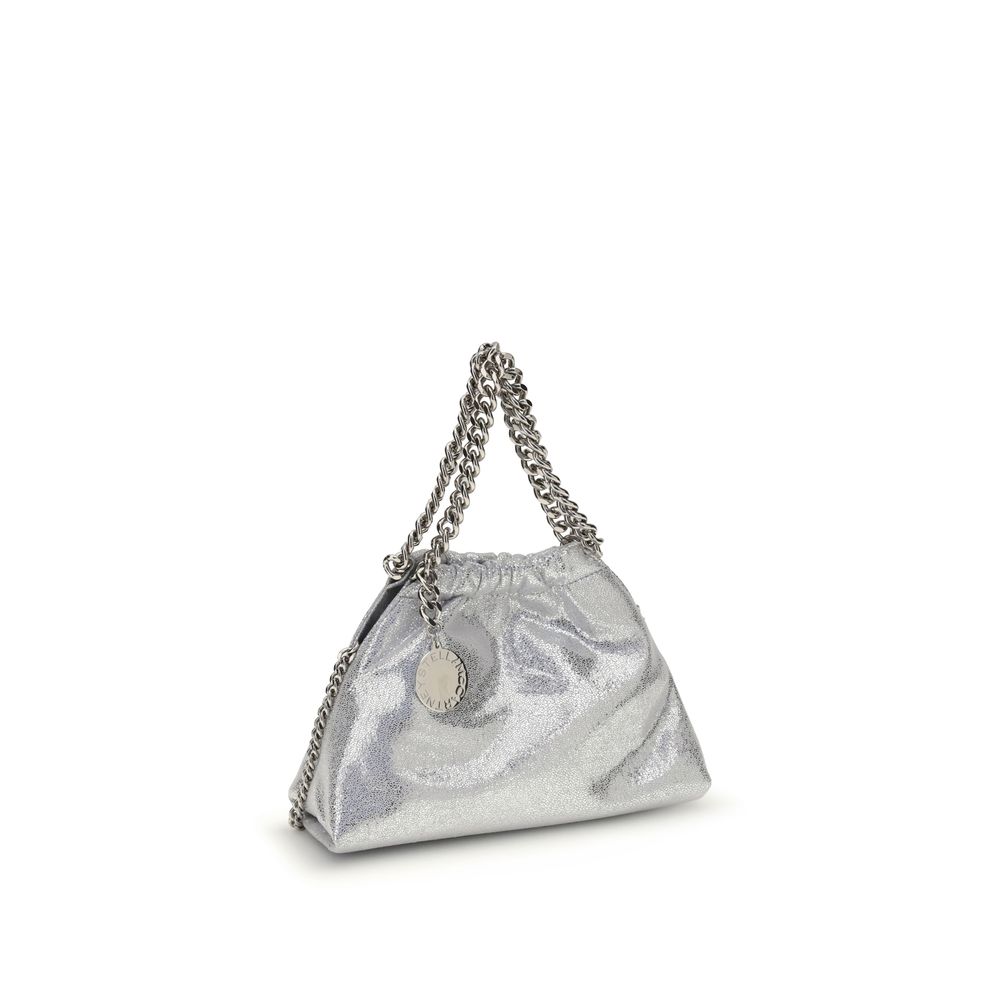 Silver Polyester Shoulder Bag