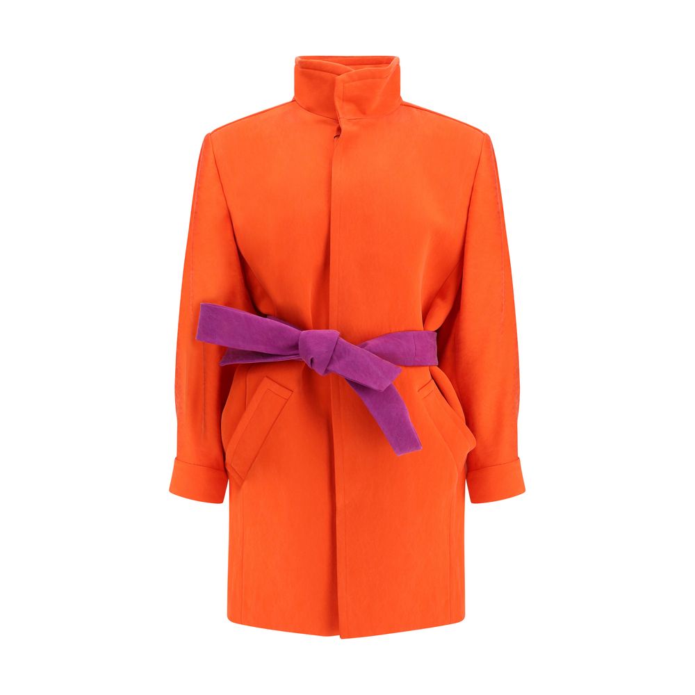 Orange Silk Coat