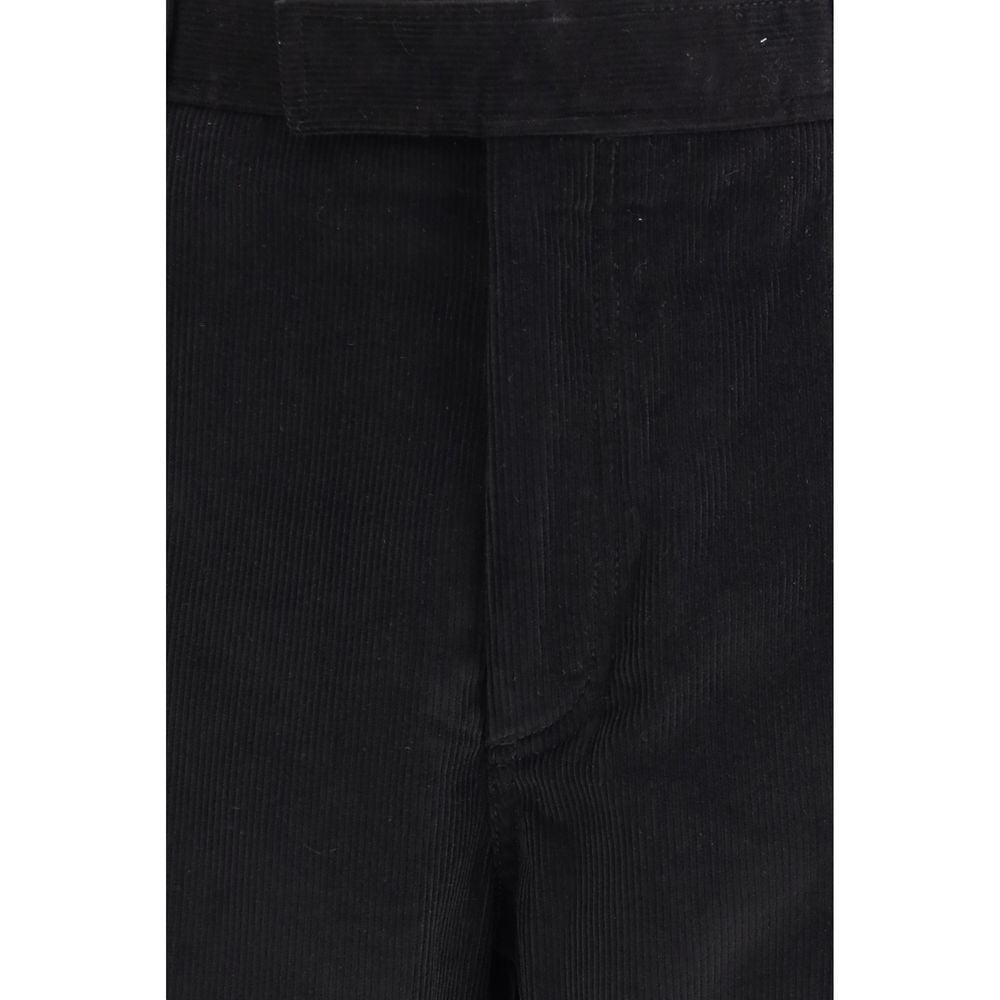 Black Cotton Chino Pants