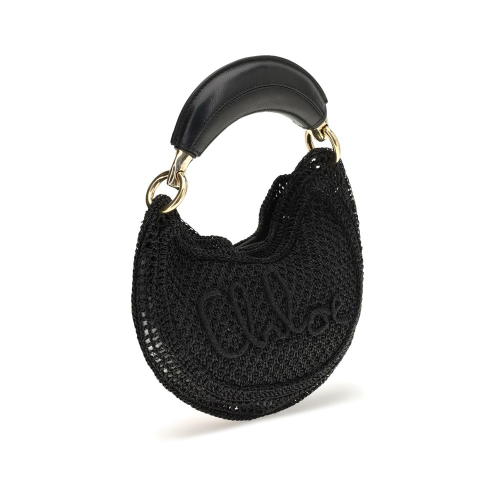 Black Raffia Shoulder Bag