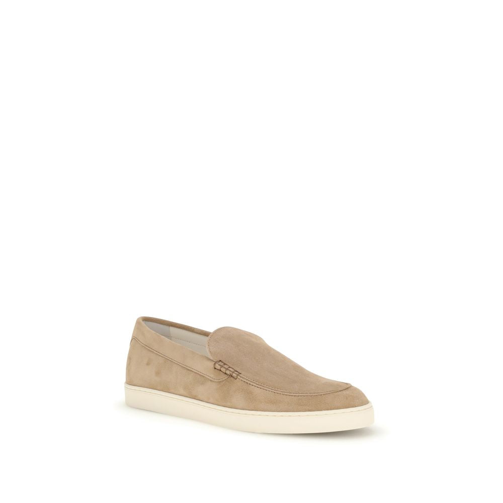 Beige Rubber Slip-On Loafers