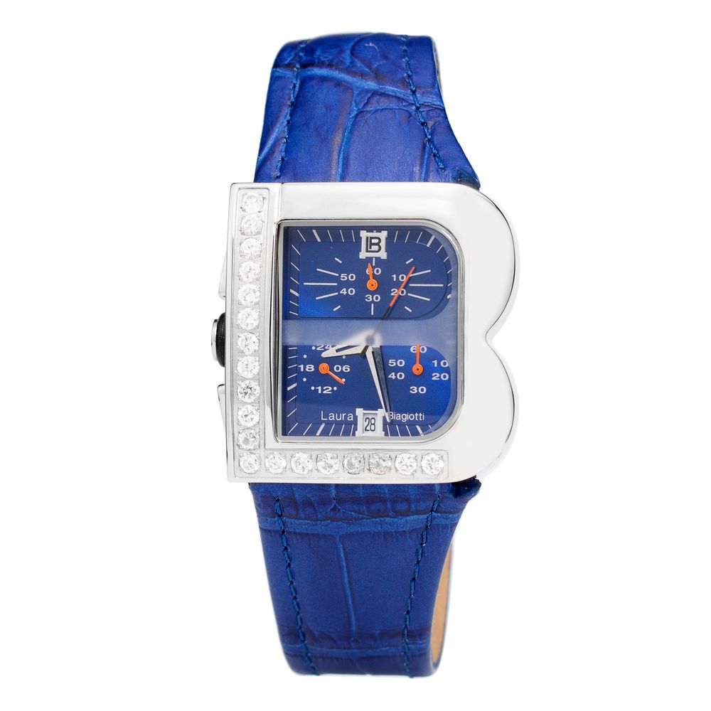 Blue Leather Bracelet Watch