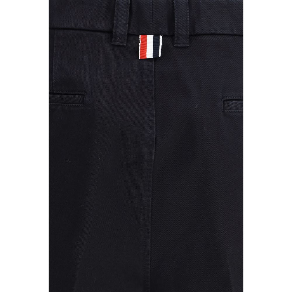 Blue Polyester Bermuda Shorts
