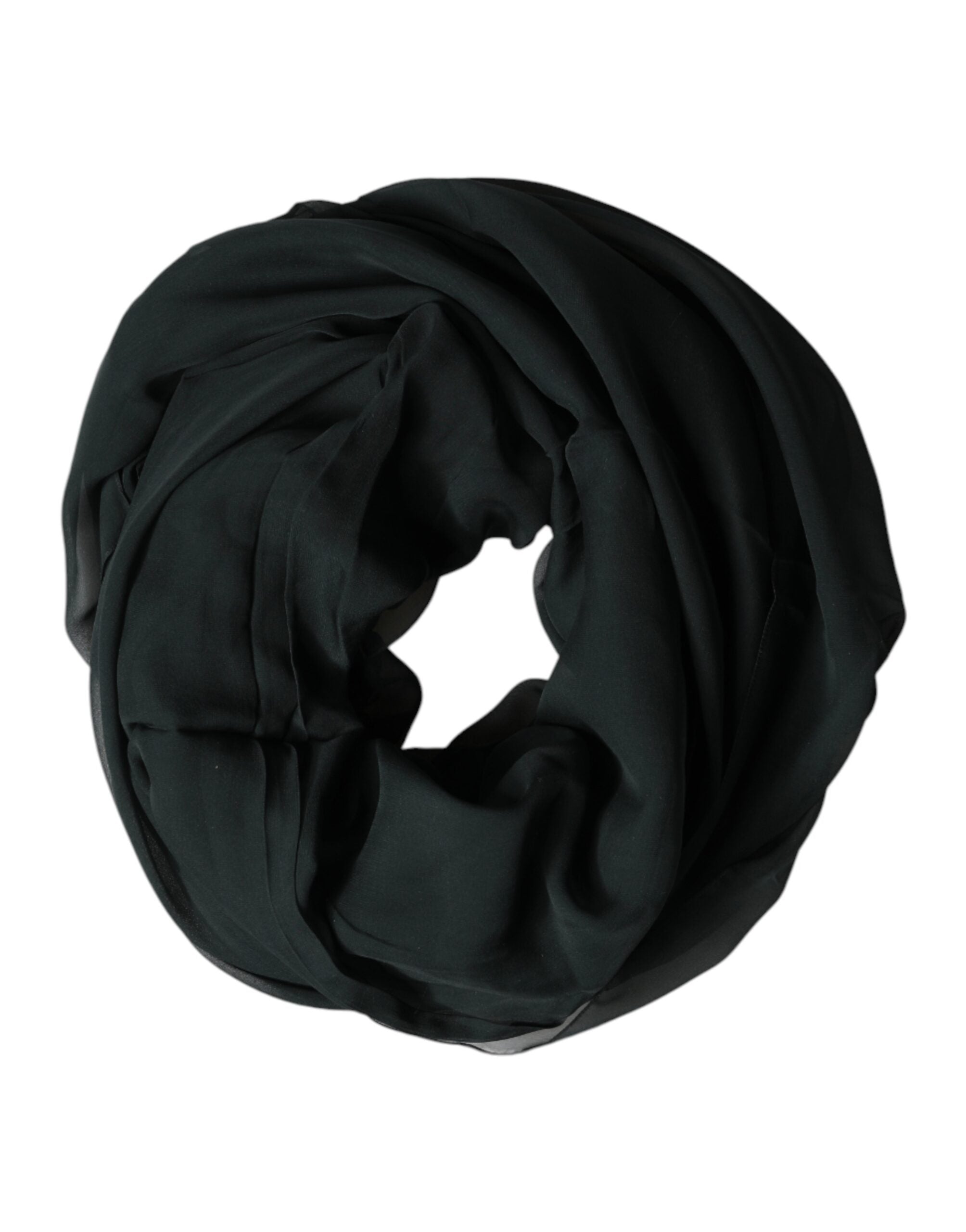 Dark Green Stole Silk Neck Wrap Shawl  Scarf