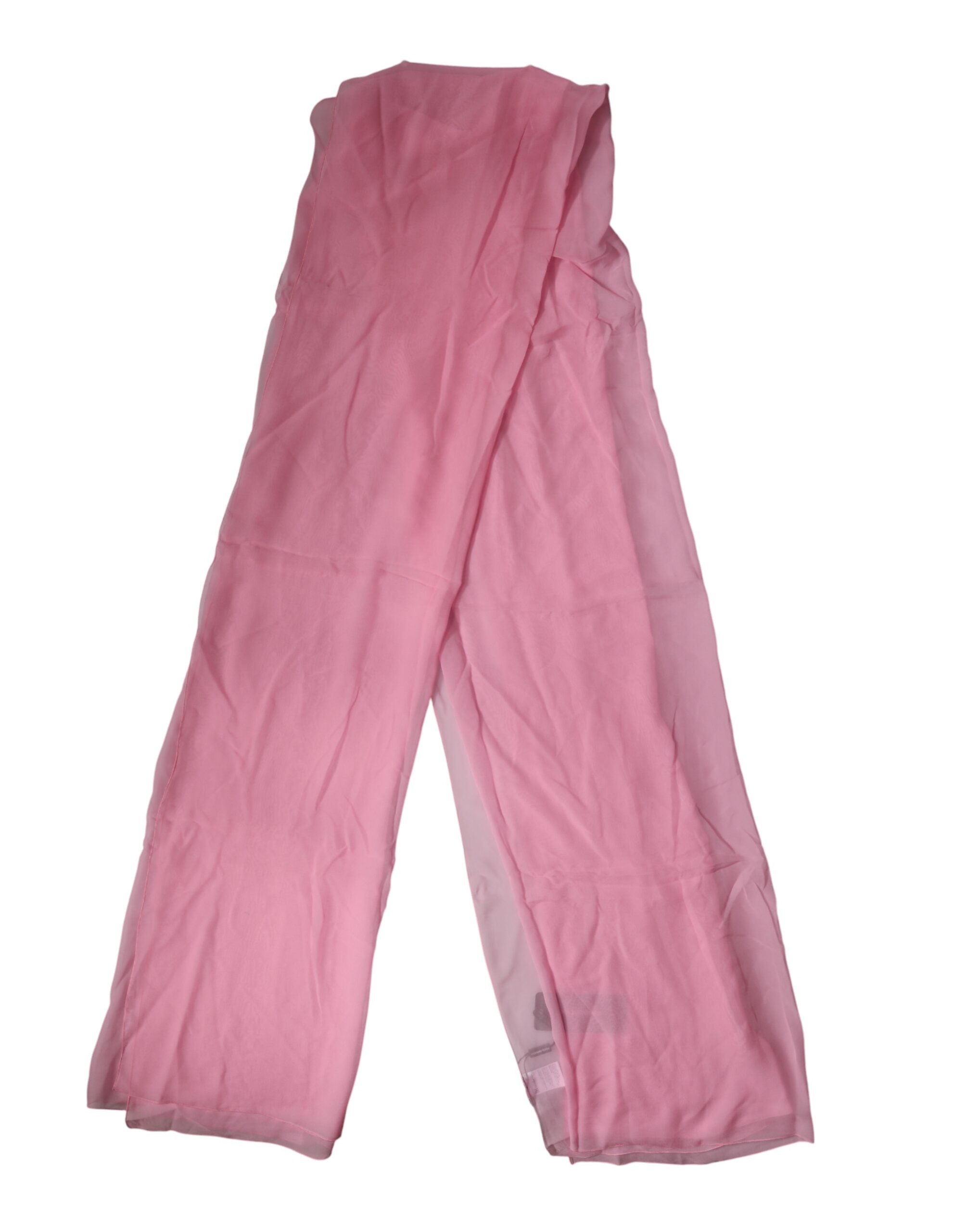 Pink Silk Sash Neck Wrap Shawl Men Scarf