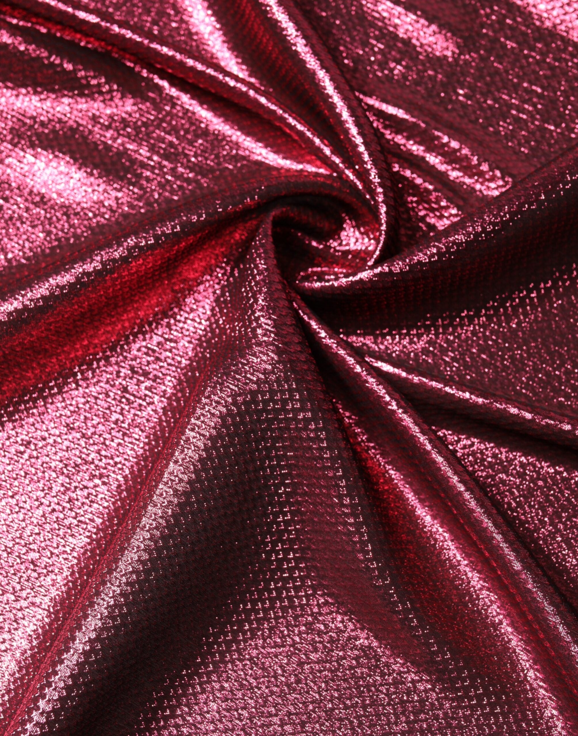 Metallic Pink Silk Square Foulard Scarf