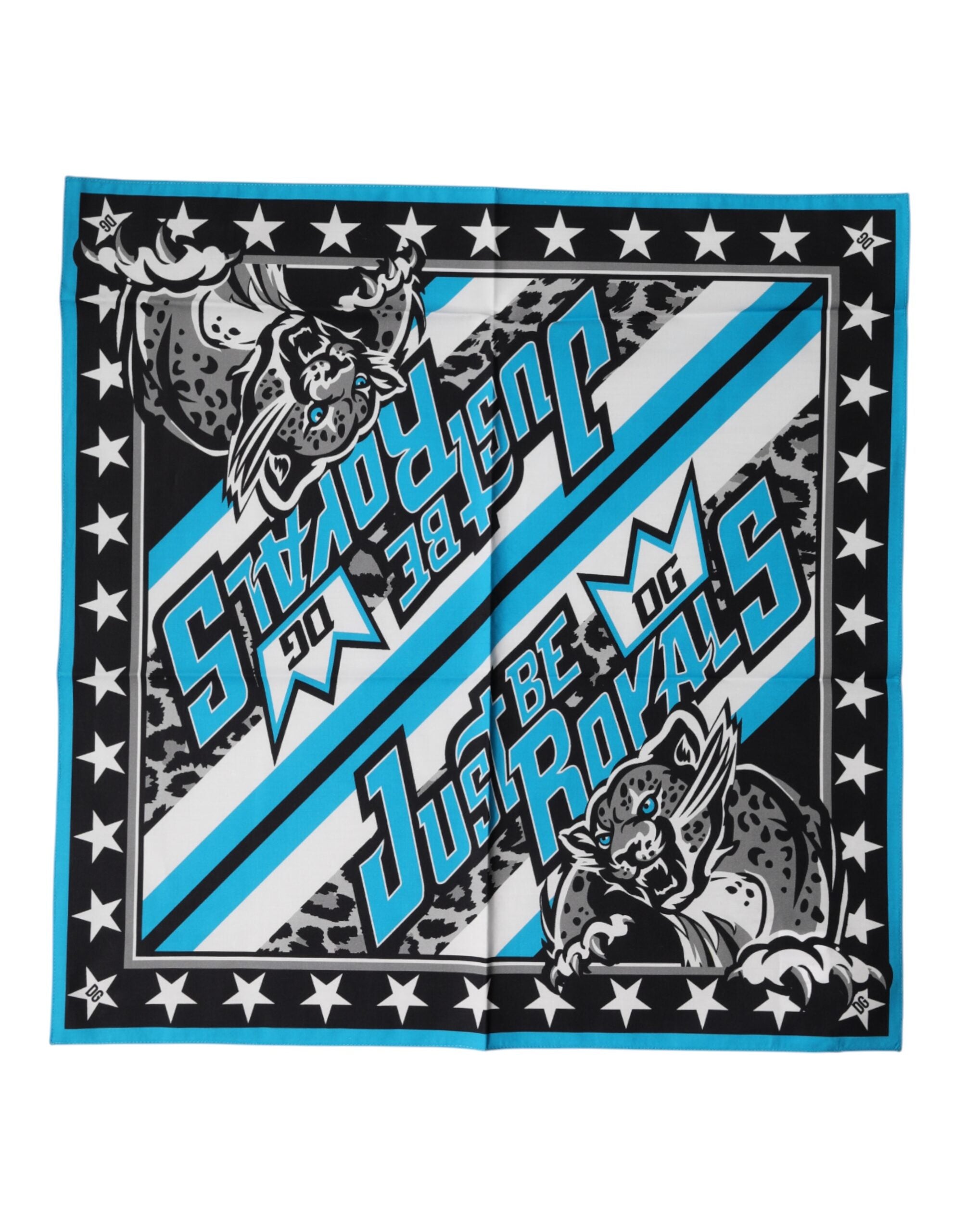 Multicolor DG Royals Square Foulard 51.5cm x 51cm Scarf