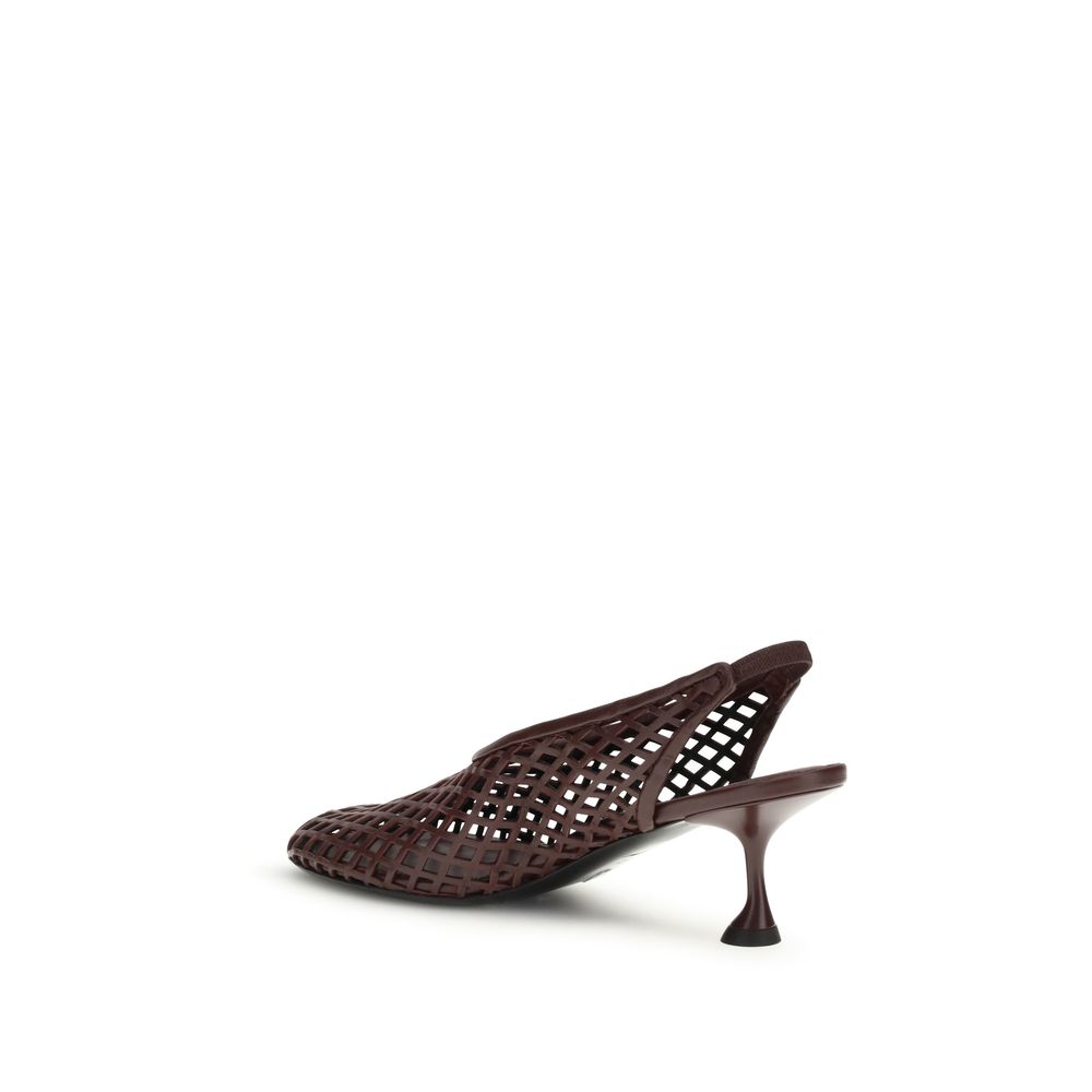 Bordeaux Calf Leather Bos Taurus Mid Heel Pumps
