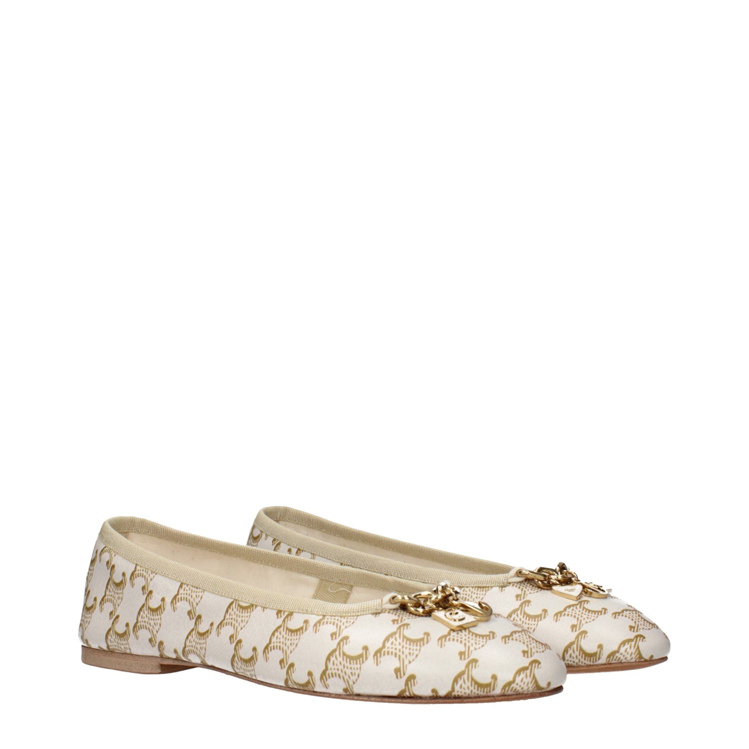 White Leather Ballet Flats