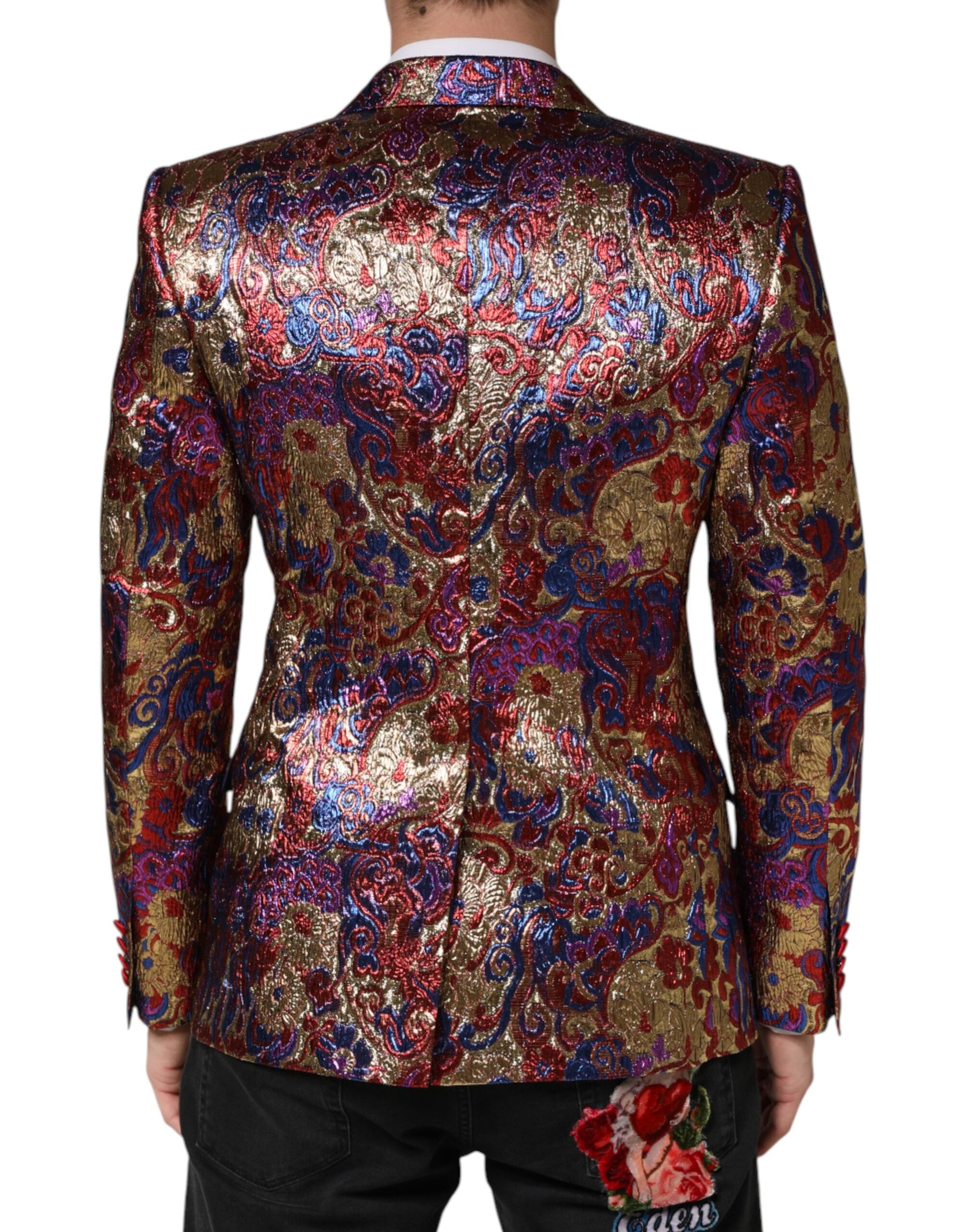 Multicolor Jacquard Single Breasted Blazer