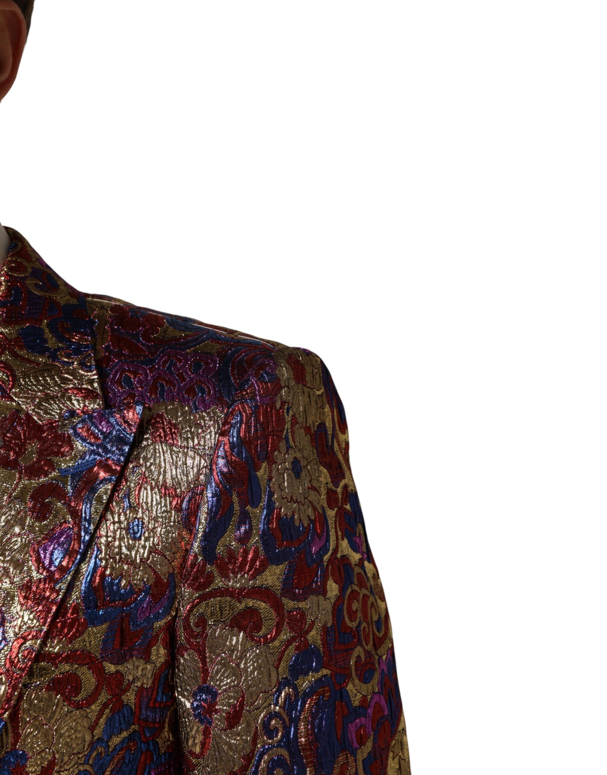 Multicolor Jacquard Single Breasted Blazer