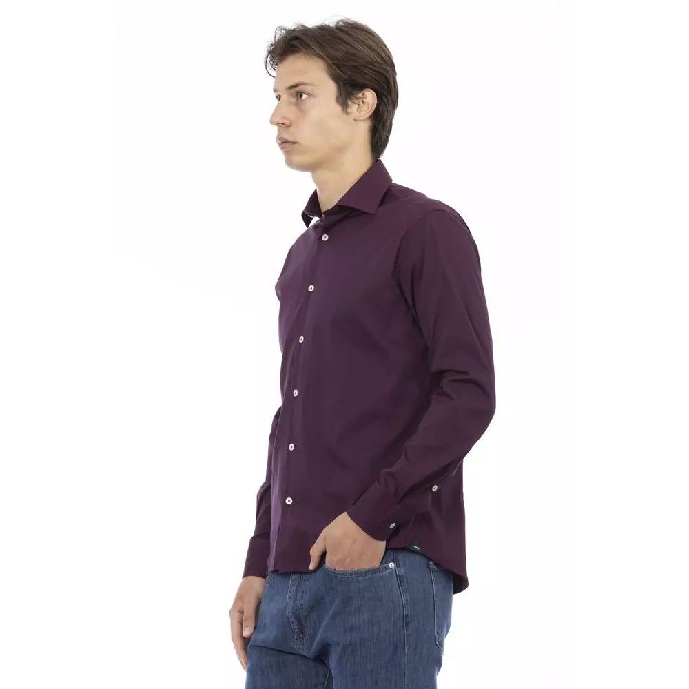 Bordeaux Cotton Dress Shirt