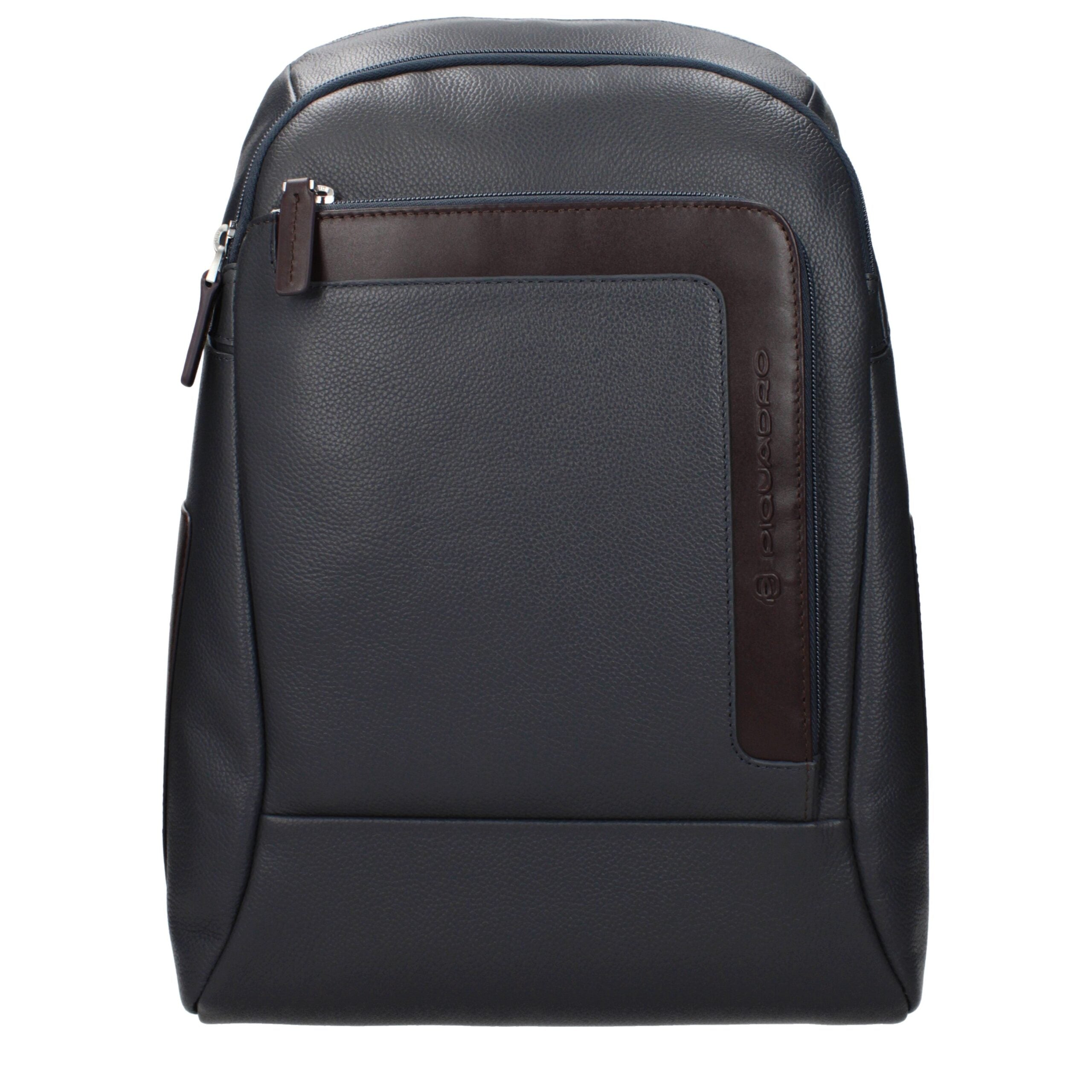 Gray Leather Backpack